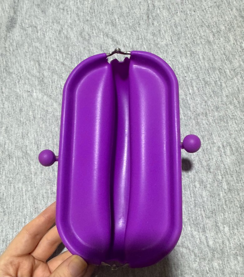 Düğmeli Mor Kadın Portföy Çanta - Görsel 2