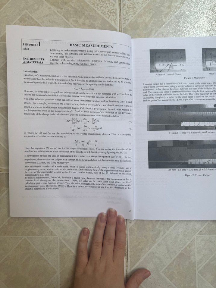General Physics Experiments - Physics 101 EL Kitabı - Görsel 2
