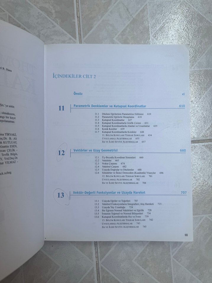 Thomas Kalkülüs Cilt 2 - Pearson - Görsel 3