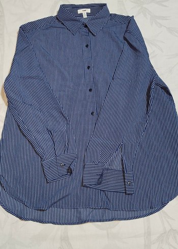 Kadın Çizgili Uzun Kollu Gömlek 1 adet - Görsel 2