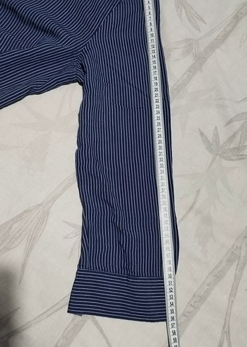 Kadın Çizgili Uzun Kollu Gömlek 1 adet - Görsel 7