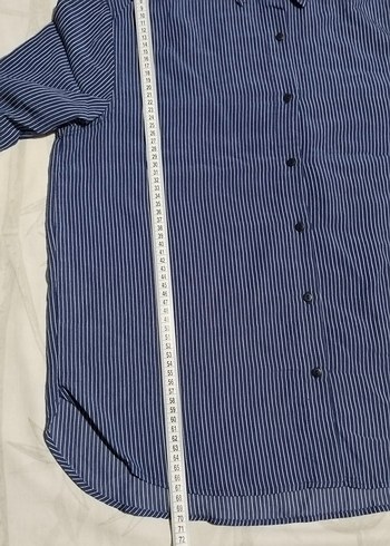 Kadın Çizgili Uzun Kollu Gömlek 1 adet - Görsel 6