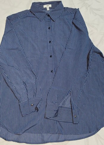 Kadın Çizgili Uzun Kollu Gömlek 1 adet - Görsel 3