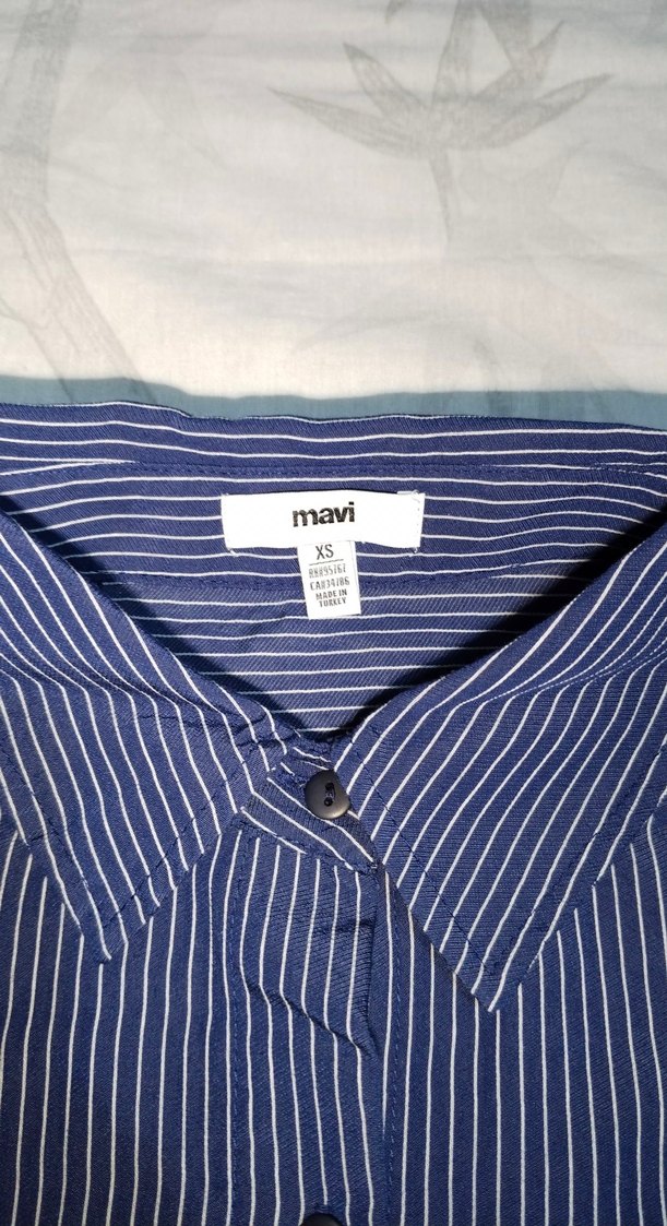 Kadın  Çizgili Uzun Kollu Gömlek 1 adet - Görsel 4