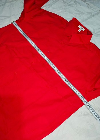 Mavi Kırmızı Gömlek Oversize / Geniş Kesim sıfır üründür. 1 adet - Görsel 3