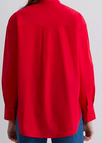 Mavi Kırmızı Gömlek Oversize / Geniş Kesim sıfır üründür. 1 adet - Görsel 2