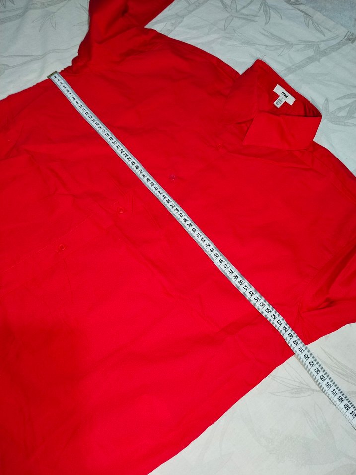 Mavi Kırmızı Gömlek Oversize / Geniş Kesim sıfır üründür. 1 adet - Görsel 3