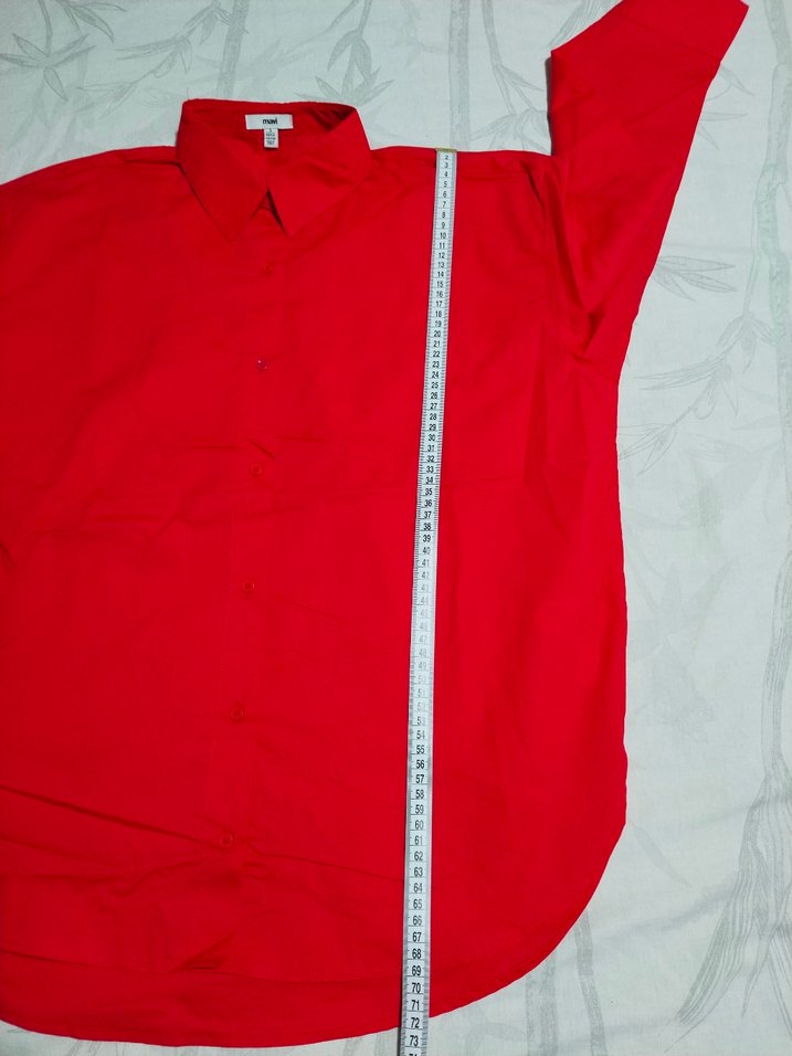 Mavi Kırmızı Gömlek Oversize / Geniş Kesim sıfır üründür. 1 adet - Görsel 4