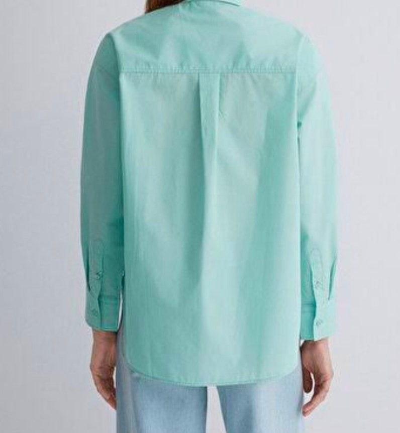 Mavi  Gömlek Oversize / Geniş Kesim sıfır üründür.  1 adet - Görsel 2