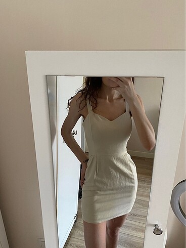 Zara Mudo Keten Mini Elbise