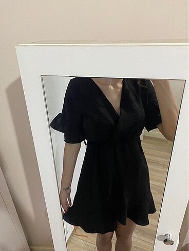 Zara Siyah Mini Elbise
