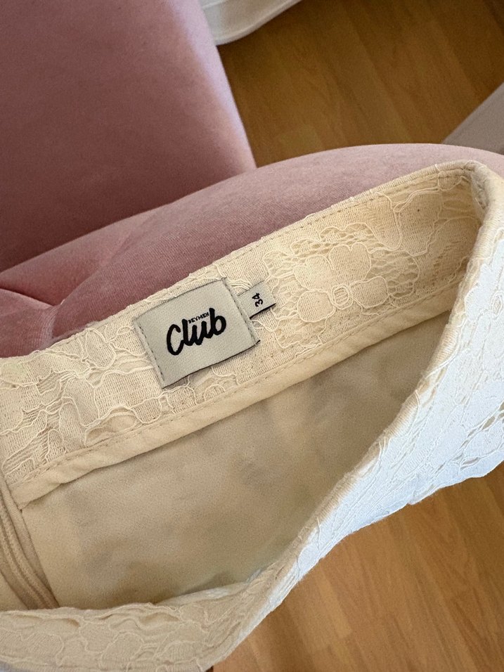 Bej Dantel Detaylı Beymen Etek - Görsel 3