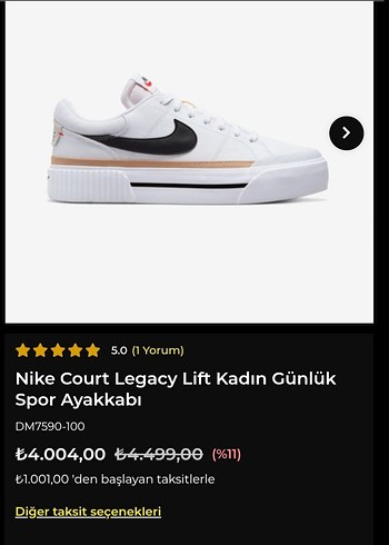 Nike ORİJİNAL NİKE COURT LEGACY LİFT SNEAKER