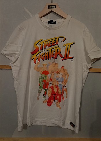 l Beden çeşitli Renk VİNTAGE PRIMARK STREET FIGHTER II T SHİRT