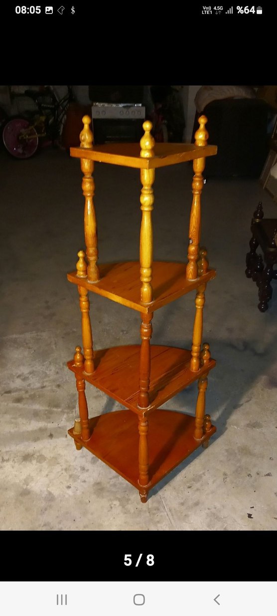 AHŞAP KÖŞELİK/SAKSILIK/BİBLOLUK - Görsel 2