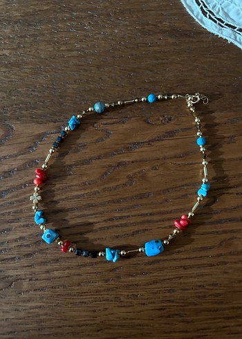 Renkli Boncuklu Bohem Kadın Kolye - Görsel 2
