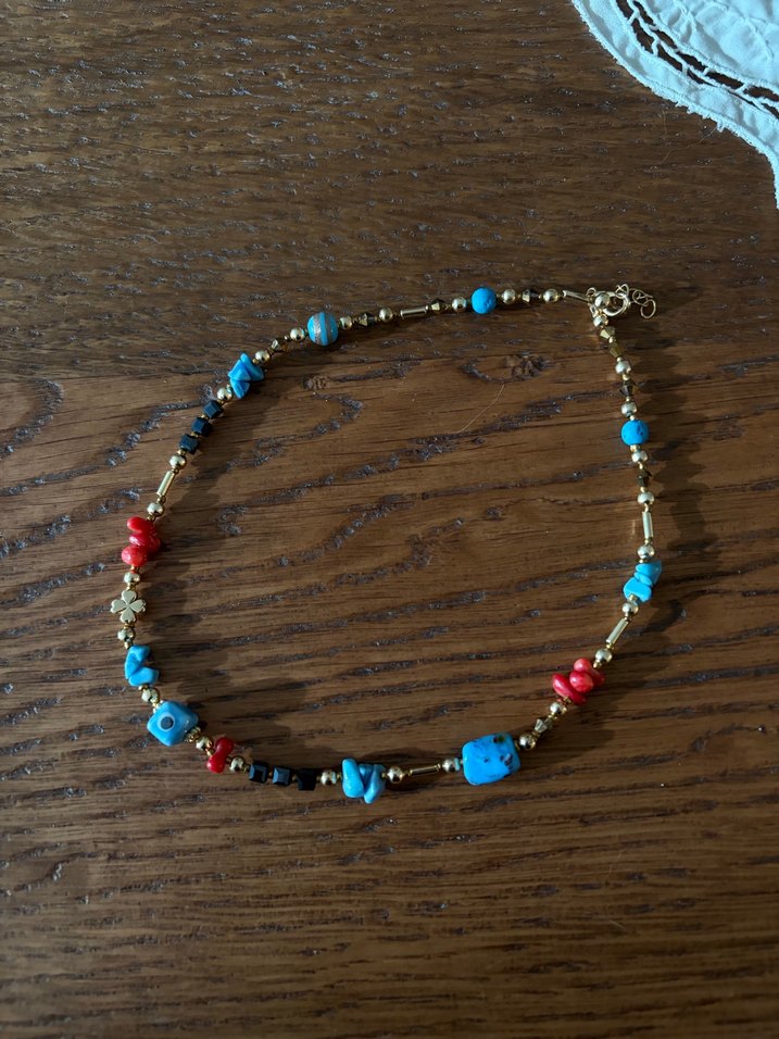 Renkli Boncuklu Bohem Kadın Kolye - Görsel 2
