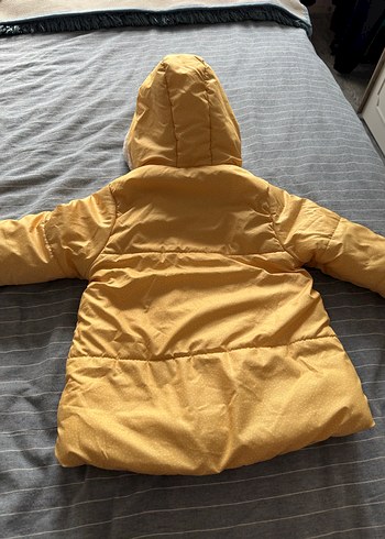 Kürk Detaylı Sarı Bebek Kız montu - Görsel 7