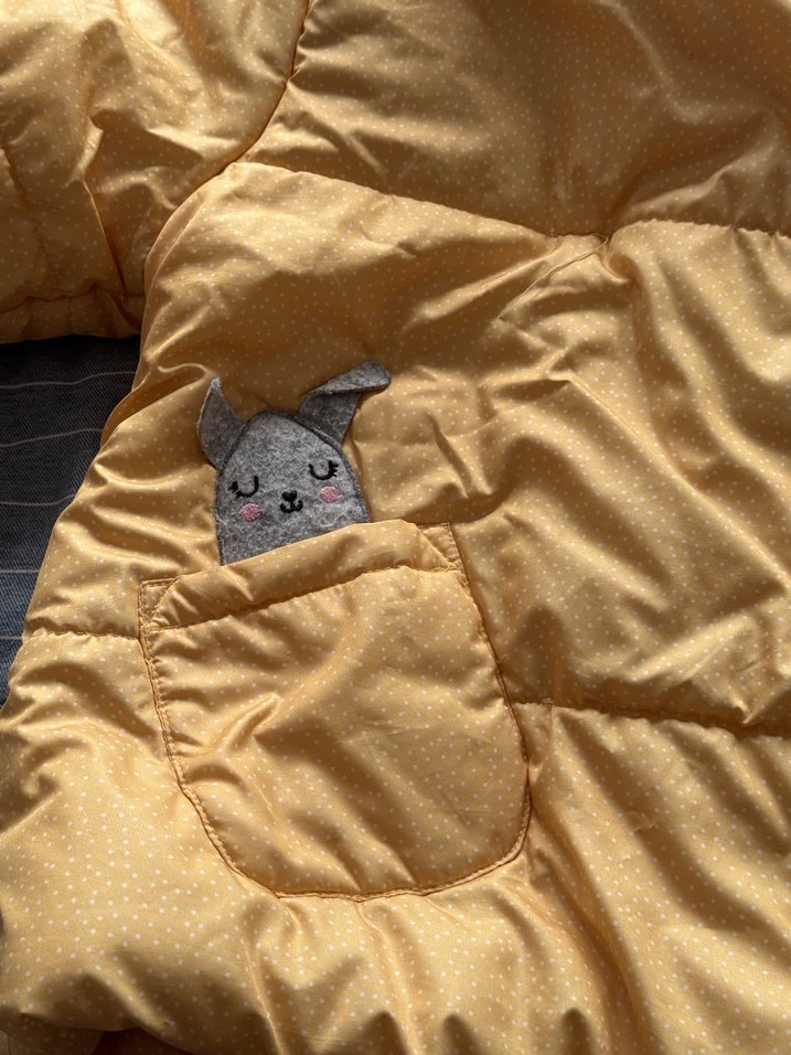 Kürk Detaylı Sarı Bebek Kız montu - Görsel 3