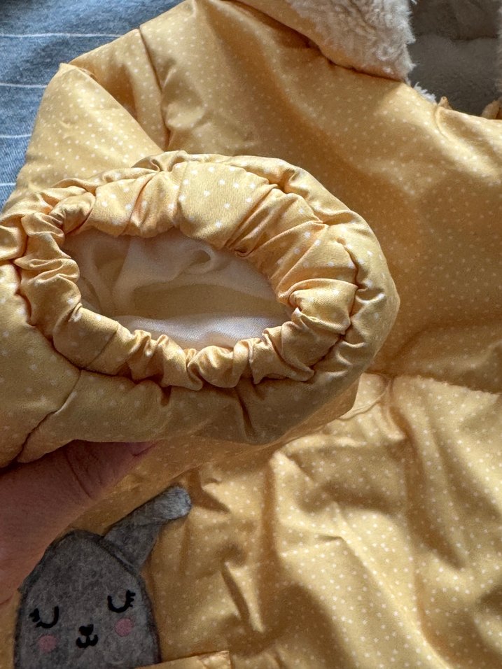 Kürk Detaylı Sarı Bebek Kız montu - Görsel 5