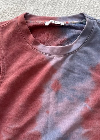 xs Beden Bordo Batik Desenli Kolsuz Salaş Üst