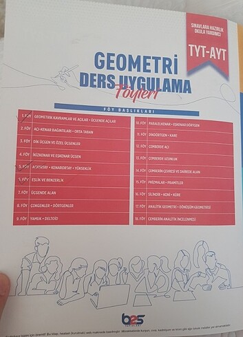 Bes yayınları tyt-ayt geometri föyleri