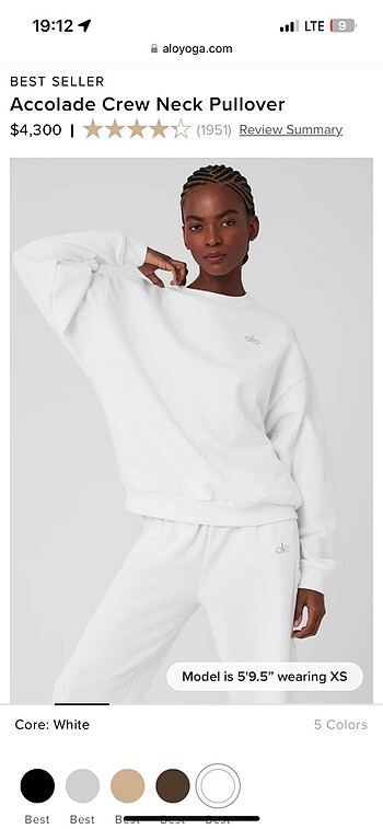 ALO YOGA SWEATSHİRT