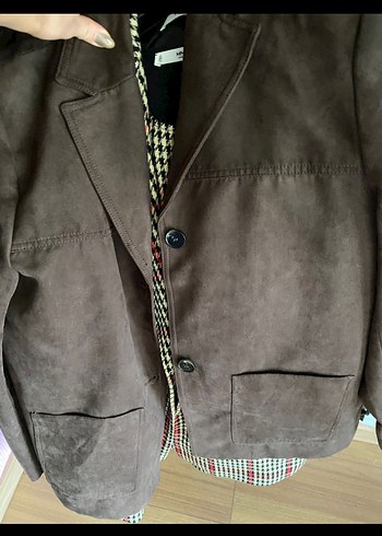 Zara Kahverengi Süet Kadın Ceket