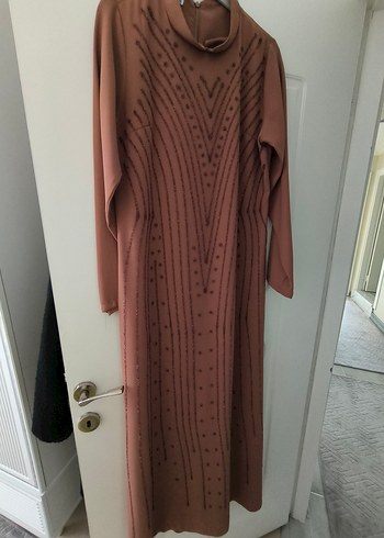 Nakışlı Bej abiye - Görsel 2