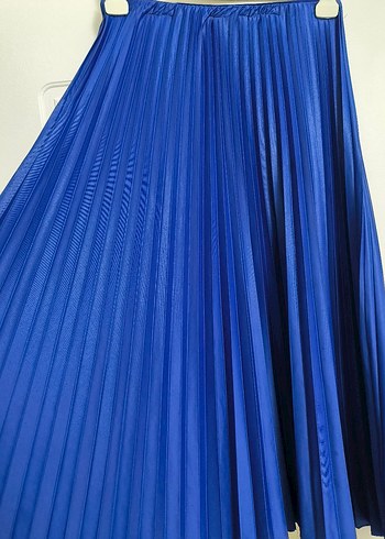 Mavi Pilili Uzun Kadın Etek - Görsel 2