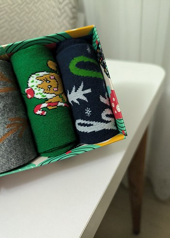 ubisex Çok Renkli Desenli Çorap Seti - Görsel 2