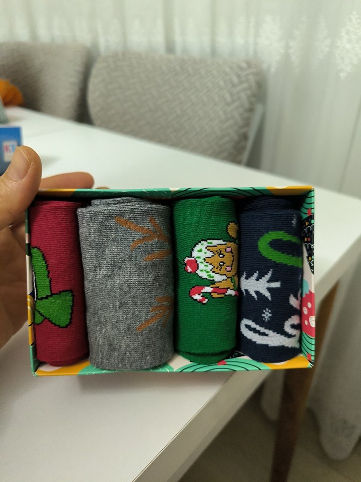 ubisex Çok Renkli Desenli Çorap Seti - Görsel 3