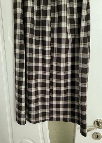 Ekoseli Midi Etek - Görsel 3