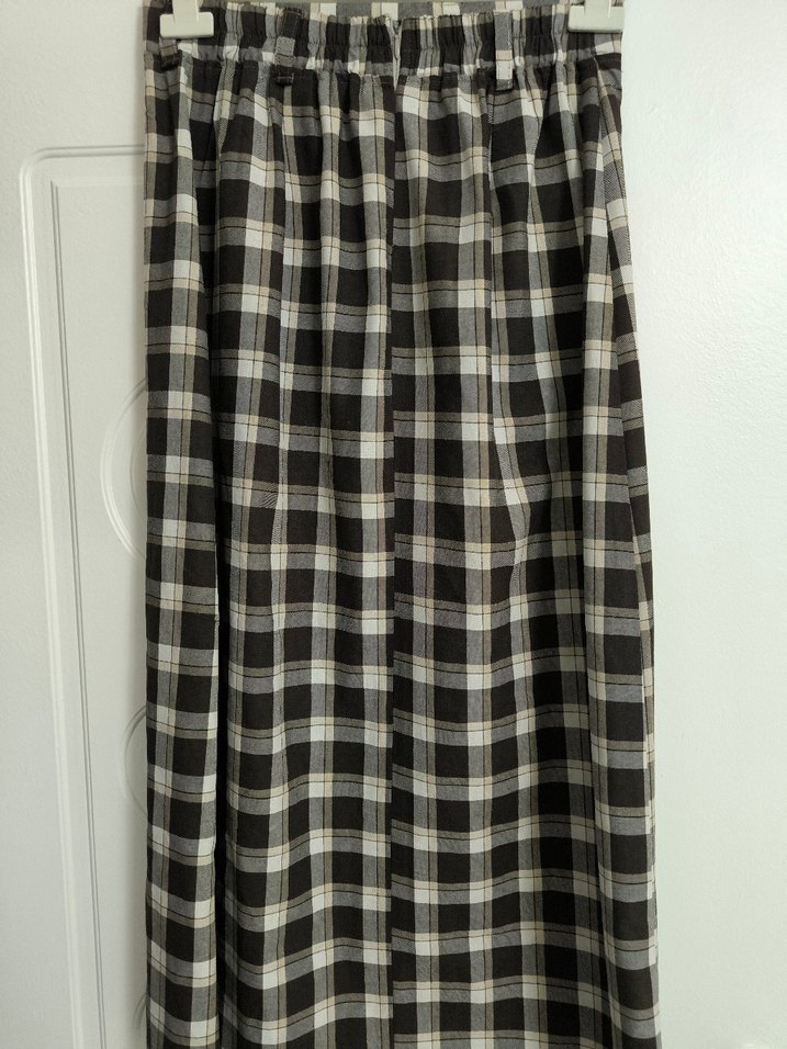 Ekoseli Midi Etek - Görsel 2