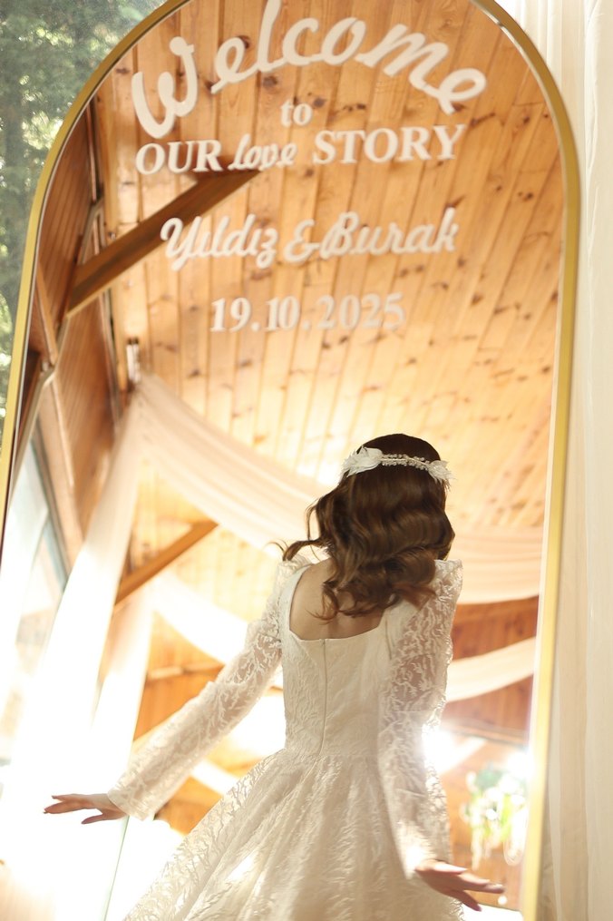 Beyaz simli  midi boy Söz elbisesi - Görsel 3