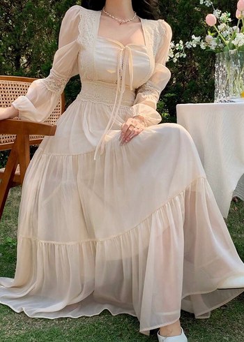 Vintage Love Romantik Vintage Uzun Elbise