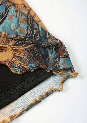 İnce Askılı Bohem Midi Elbise - Görsel 5