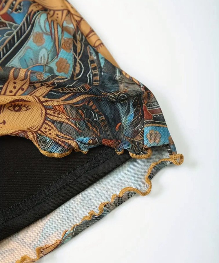 İnce Askılı Bohem Midi Elbise - Görsel 5