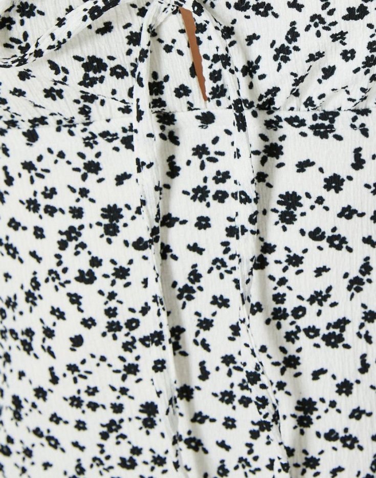 çiçek Desenli Mini Elbise - Görsel 3
