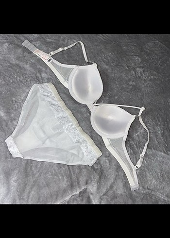 Lcw Dream Gri Kadife Sütyen Takımı - Görsel 5