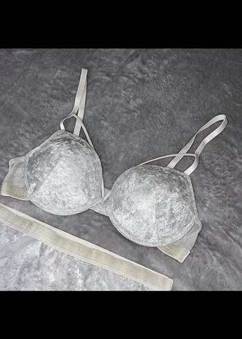 Lcw Dream Gri Kadife Sütyen Takımı - Görsel 2