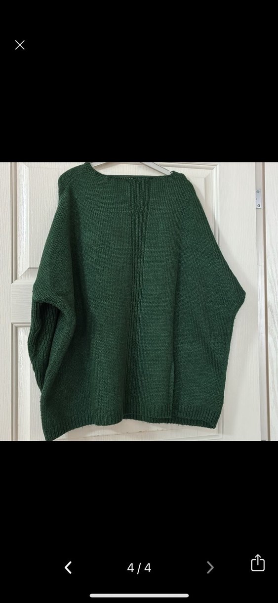 Adil Işık Yeşil V Yaka Örgü Kadın Kazak - Görsel 4