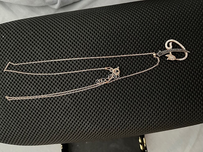  Beden Rose gold elif-vav gümüş kolye
