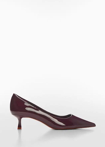 Mango Bordo Rugan Stiletto Kadın Topuklu Ayakkabı