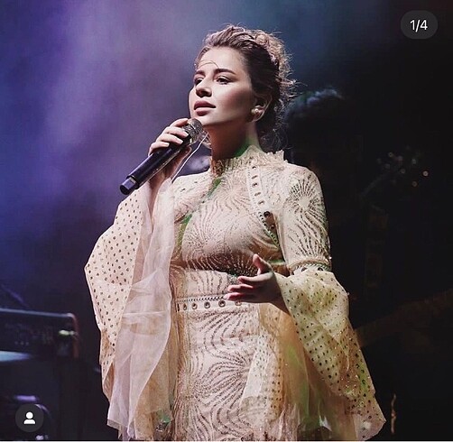 m Beden camel Renk Raisa & vanessa simli elbise