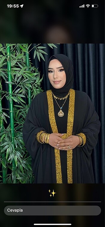 universal Beden siyah Renk Abaya 3 parça şal dahil