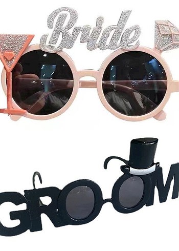 Beden GROOM & BRİDE Gözlükleri Gelin Damat Gözlükleri Organizasyon Hed
