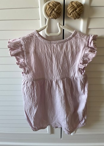 Lila  Fırfırlı Bebek Kız Tulum - Görsel 2