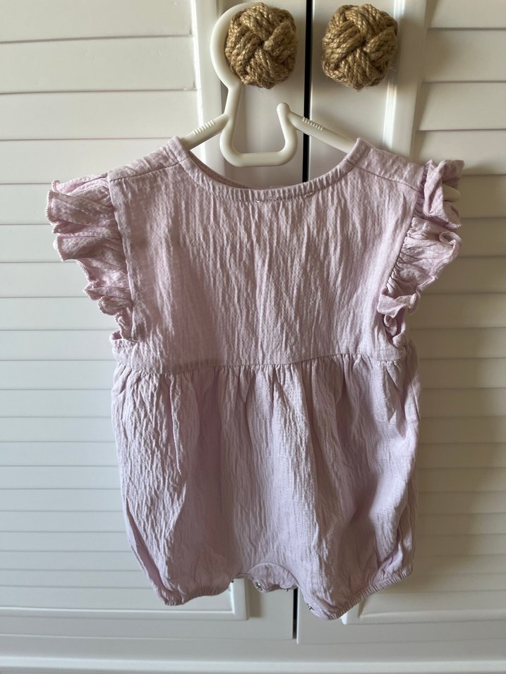 Lila  Fırfırlı Bebek Kız Tulum - Görsel 2