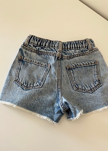 Kız çocuk  Mavi Denim Şort - Görsel 2